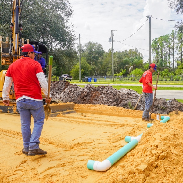 drain field installation, lakeland fl